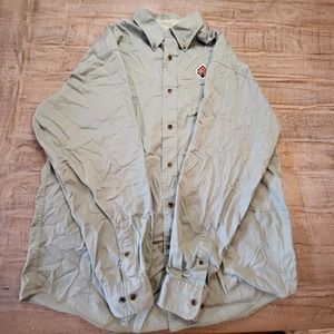 International Chestnut Hill Mens XL Button Up Embroidered Logo Shirt Deisel Semi